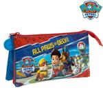 Astuccio Portapenne Paw Patrol Bustina 3 Scomparti Cuccioli Bambini Scuola