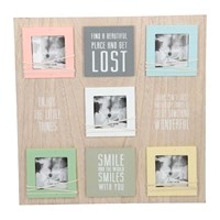 Cornice Quadro Porta Foto Da Parete Vintage Mdf 5 Posti Con Frasi Legno  38x38 Cm - Trade Shop TRAESIO - Idee regalo