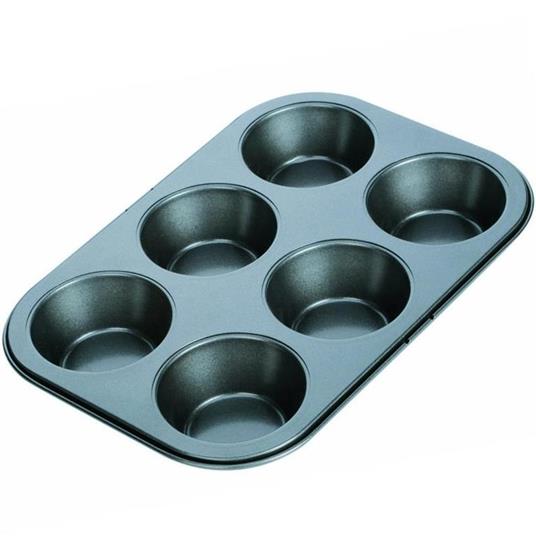 Teglia Antiaderente Sforna Muffin Cupcake Pirottini 6 Posti Dimensione  19X27Cm - ND - Idee regalo | IBS