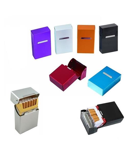 Portasigarette In Alluminio Porta Pacchetto Sigarette Chiusura Magnetica  Scatto - Trade Shop TRAESIO - Idee regalo