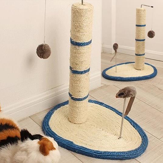 Tiragraffi Per Gatti Corda Con Pallina Topolino Albero Sisal Gatto Tira Graffi