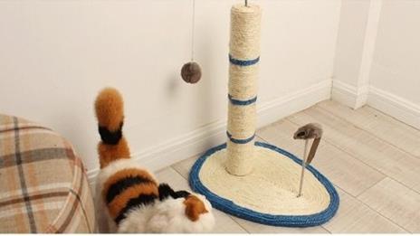 Tiragraffi Per Gatti Corda Con Pallina Topolino Albero Sisal Gatto Tira Graffi - 2