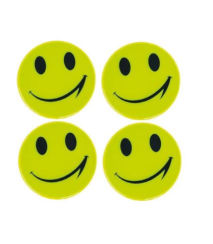 4x Adesivo Con Smile Smiley Riflettente Sorriso Idea Regalo Gadget Sticker