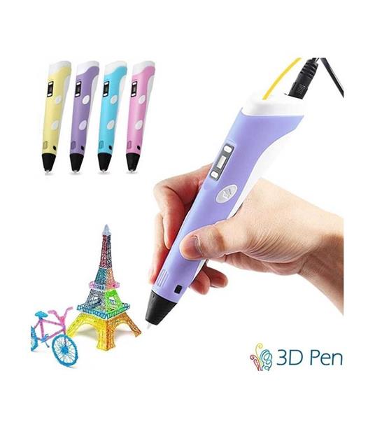 3d Pen Penna Per Stampa Stereoscopica 3d Arte Con Set Di 3 Filamenti  Inclusi - Trade Shop TRAESIO - Giochi educativi - Giocattoli