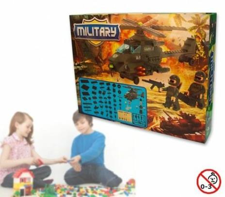 Playset Costruzioni Militari 160Pz Da Assemblare Personaggi Elicottero Con Armi - 2