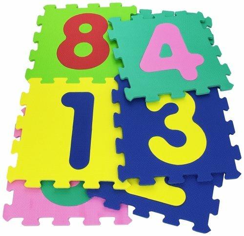 Tappeto Puzzle Bambini Morbido Pavimento 10 Mattonelle 30X30Cm Quadrati E  Numeri - ND - Per l'attività motoria - Giocattoli | IBS