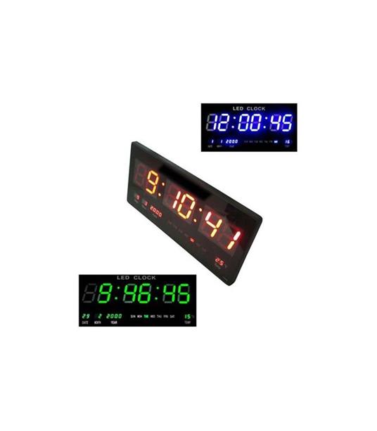 Orologio Digitale Da Parete A Muro Led Blu Rosso Verde Datario Temperatura  Data - Trade Shop TRAESIO - Casa e Cucina | IBS