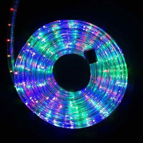 Tubo Luminoso Natalizio 20 Metri Led Multicolor Controller 8 Funzioni X Esterno - 4