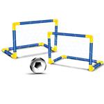 Set 2 Porte Da Calcio Con Rete Per Bambini 51X43X85Cm Con Pallone Uso Esterno