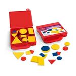 Set 48 Blocchi Gioco Didattici Valigetta Insegnare Forme Colori Geometria Scuola