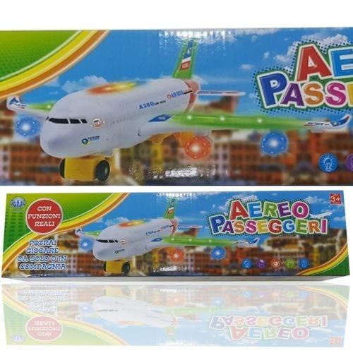 Aeroplano Passeggeri Aereo Airliner A380 Suoni Luci Gioco Bambini Doll  Modellino - ND - Macchinine - Giocattoli | IBS