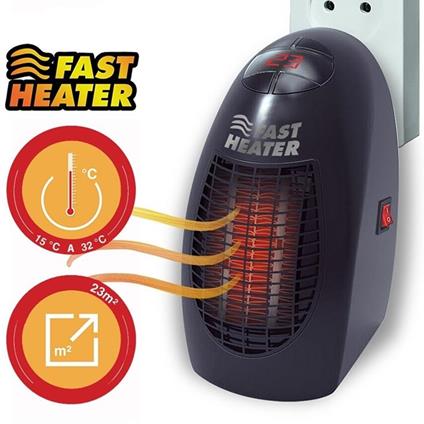 Stufa Elettrica 400w Fast Heater Portatile Regolabile da 15¬8 a 32¬8 Basso  Consumo - Trade Shop TRAESIO - Casa e Cucina | IBS