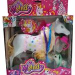 Cavallo My Lady Con Pony Criniera Trecce Pettine Biberon Little Gioco Bambini