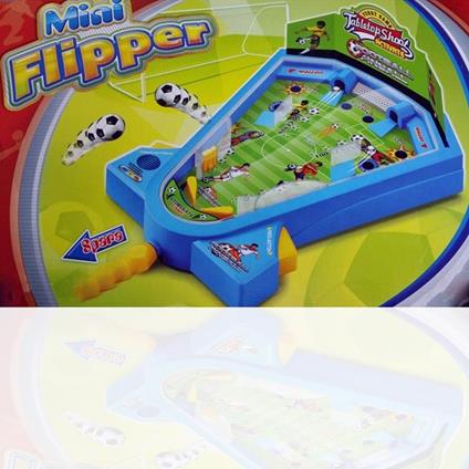 Mini Flipper Calcio Gioco Sportivo 2 Giocatori Football Dai 3 + Anni