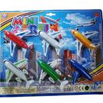 Set 6 Aerei Colorati Mini Miste Crea Aeroporto Internazionale Bambini Giocattolo