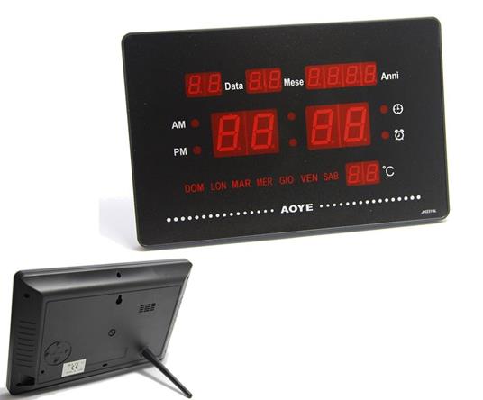 Orologio Digitale Da Parete Muro A Led Datario Sveglia Temperatura Jh-2315L  - ND - Idee regalo | IBS