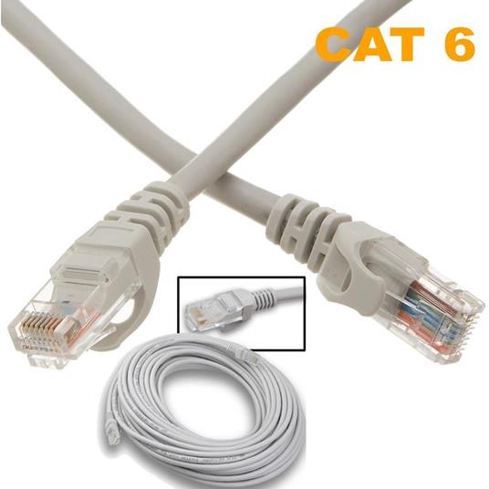 Cavo Rete Lan 30 Mt Prolunga Cat-6 Per Modem Router Computer Ethernet Plug  Rj45 - Trade Shop TRAESIO - Informatica | IBS