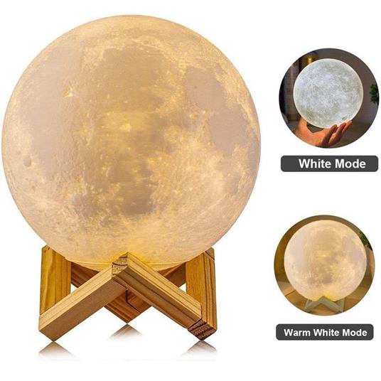 2022 lampada saturno con supporto stampa 3D ricarica USB come lampada  lunare dimmerabile telecomando luce notturna regalo di natale di compleanno