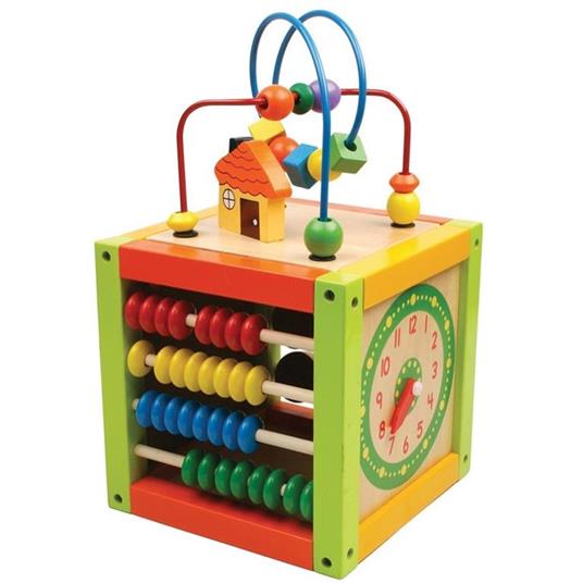 Giocattolo Cubo Attivita Per Bambini In Legno Con Gioco Pallottoliere Abaco  16Cm - ND - Matematica - Giocattoli | IBS