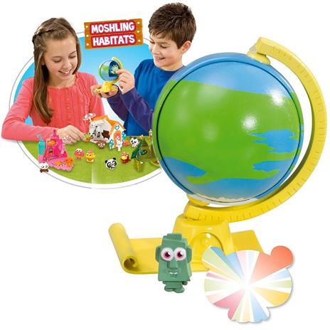 MOSHI MONSTERS PLANETARIA HABITAT CON 2 FIGURE CAMBIA COLORE E ADESIVI