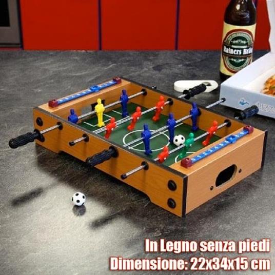 Mini Calcetto Da Tavolo Struttura In Legno E Sagome In Plastica Pallina  Inclusa - ND - Calciobalilla e calcio da tavolo - Giocattoli | IBS