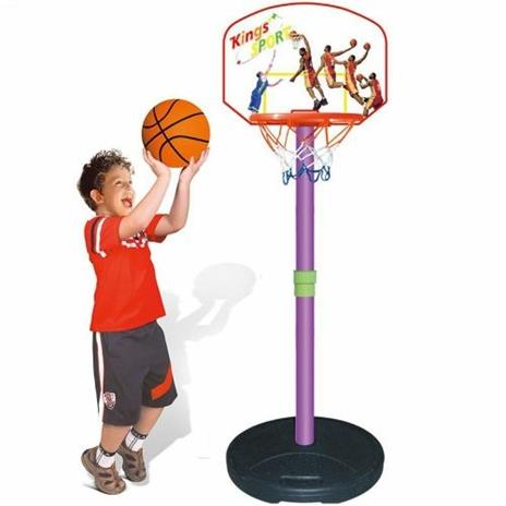 Basket Canestro Piantana Per Bambini Altezza Fino 134Cm Base Riempibile Plastica - 2