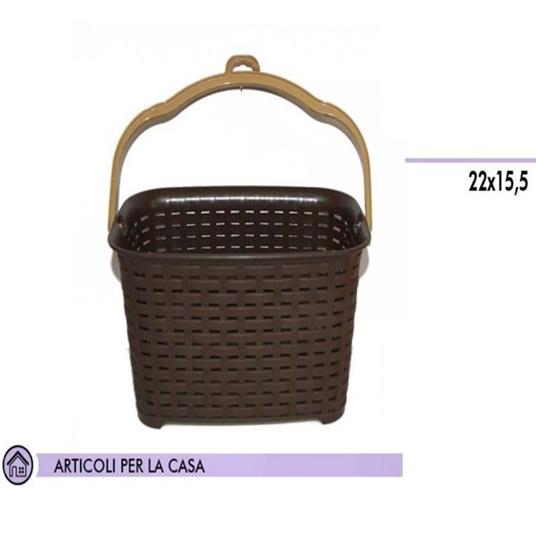 Cestino Portamollette Porta Mollette Rattan In Plastica Colorato - ND -  Idee regalo