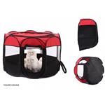 Tenda Portatile Pieghevole Cani Gatti Cuccia 90x90x60 Cm Zanzariera Con Borsa