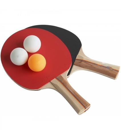 Set 2 Racchette Ping Pong + 3 Palline Tennis Da Tavolo Gioco