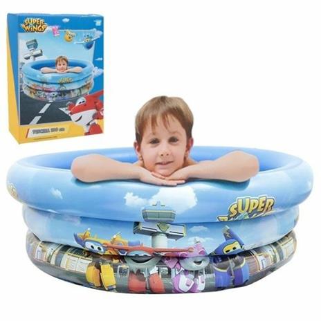 Piscina Gonfiabile 3 Tubi Con Stampa Super Wings Diametro 100 Cm - 2