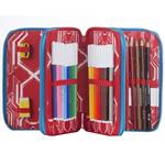 Astuccio Completo 3 Zip Spiderman Accessoriato Bambini Scuola