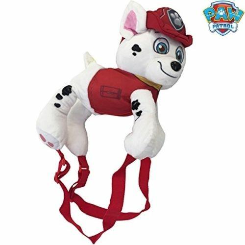 Zaino Peluche Marshall Rosso Zip 13 Cm Zainetto Scuola Tempo Libero Paw Patrol - 2