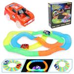 PISTA MACCHININE FLESSIBILE COSTRUZIONI FLUORESCENTE AUTO CON LUCI BAMBINI