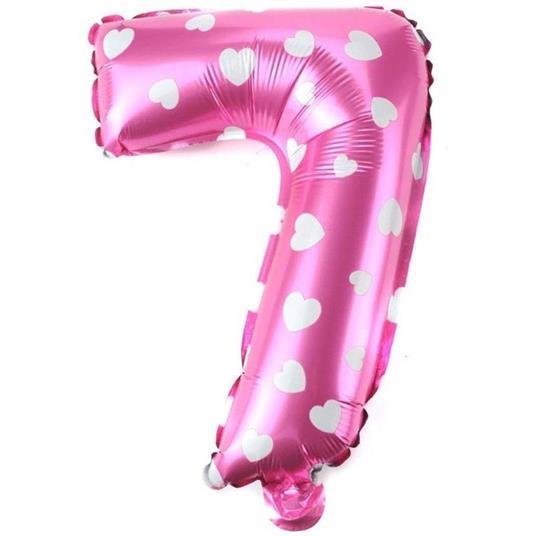 Palloncino Numero 7 Rosa Cuori Cuoricini 35cm Elio Decorazione Party Festa  - Trade Shop TRAESIO - Casa e Cucina | IBS