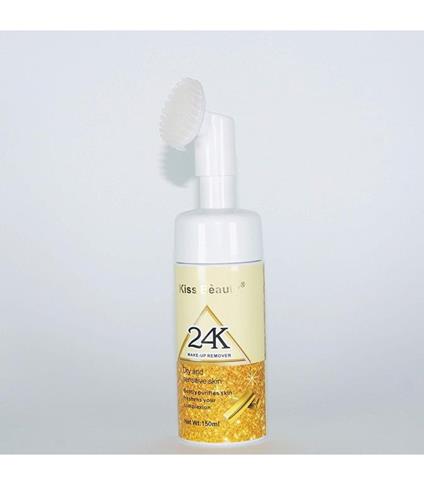 Schiuma Detergente Viso Particelle Oro 24k 150ml Pelle Struccante Make Up Trucco