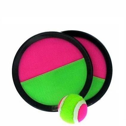 Set 2 Racchette Catch Ball Con Pallina Gioco Spiaggia Mare Estate