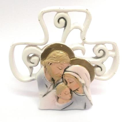 Set 12 Pezzi Bomboniera Bomboniere Crocefisso Giuseppe Madonna Bambino Ceramica