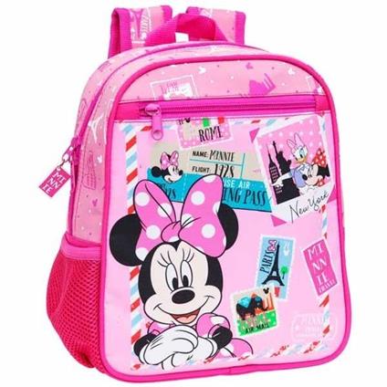 Zaino Zainetto Asilo Disney Minnie Travel City Altezza 28Cm Spallacci Regolabili