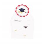 Set 12Pz Bomboniera Scatola Cappello Tesi Trasparente In Pvc Portaconfetti Laurea