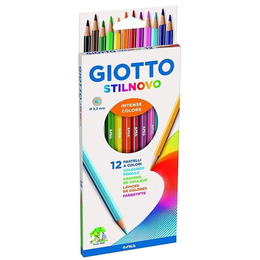 Set Pastelli Colorati 12 Pz. Matite In Legno Per Colorare Giotto Scuola  Disegno - ND - Cartoleria e scuola | IBS