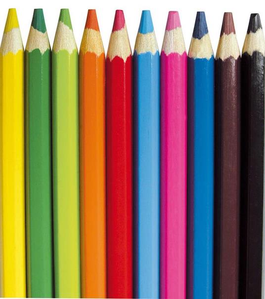 Set Pastelli Colorati 12 Pz. Matite In Legno Per Colorare Bambini Scuola  Disegno - ND - Cartoleria e scuola | IBS