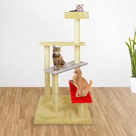 Palestra Tiragraffi Per Gatti Gatto A Scala Con Colonne In Sisal 144 Cm