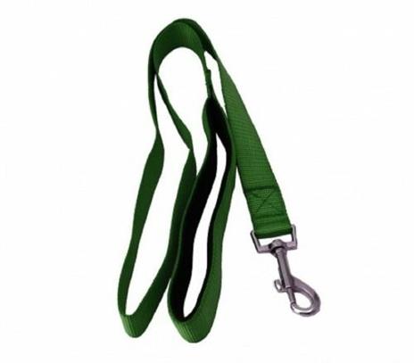 Guinzaglio Corto Cani Nylon 120 Cm Verde Militare Moschettone - 2