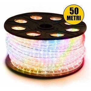 Tubo Luminoso 1200 Led 50 Mt Multicolor Uso Esterno Controller 8 Giochi Luce - 2