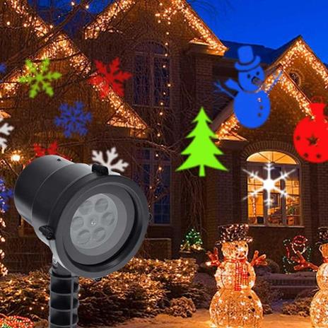 Proiettore Laser Led Rgb Natale Per Esterno Giochi Di Luce Disegni Natalizi  - ND - Idee regalo | IBS