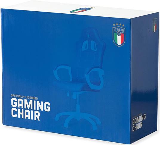MULTIPIATTAFORMA Figc Italia Chair Sedia gaming Blue e White - 4