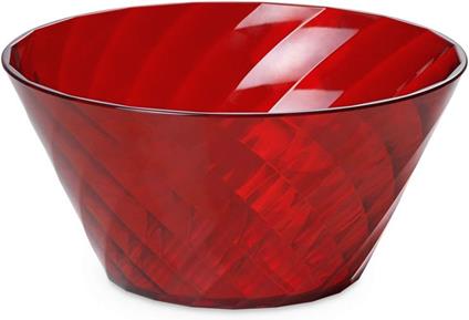 Insalatiera Diamond Rossa da 1,6 lt - 20 cm in plastica lavorata ad effetto  diamante