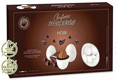 Maxtris Confetti Italiani Di Mandorla Noir Fondente Cioccolato 1000 Grammi - 2