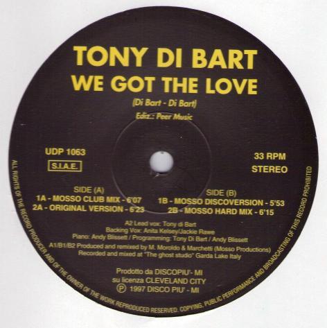 We Got The Love - Vinile LP di Tony Di Bart - 2