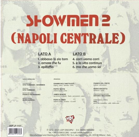 Showmen 2 (Napoli Centrale) (Gatefold 180 gr. Transparent Vinyl) - Showmen  2 (Napoli Centrale) - Vinile | IBS